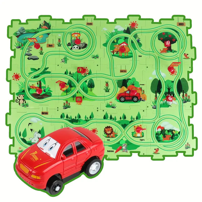 Fun Kids Wooden Racing Track