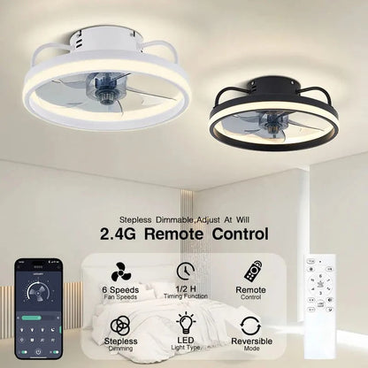 55W Multipurpose Ceiling Fan with LED Light and Remote Control, 3000K-6500K Dimmable