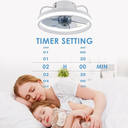 55W Multipurpose Ceiling Fan with LED Light and Remote Control, 3000K-6500K Dimmable