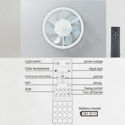 55W Multipurpose Ceiling Fan with LED Light and Remote Control, 3000K-6500K Dimmable