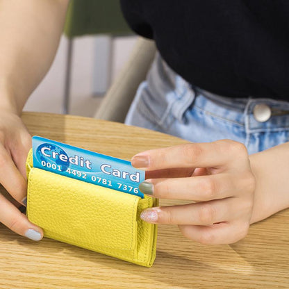 Genuine Leather Small Wallet – Compact Card Holder Purse