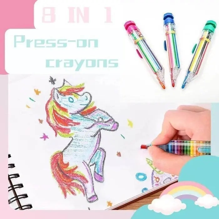 Vibrant 8 Color Pencil Set - Halri