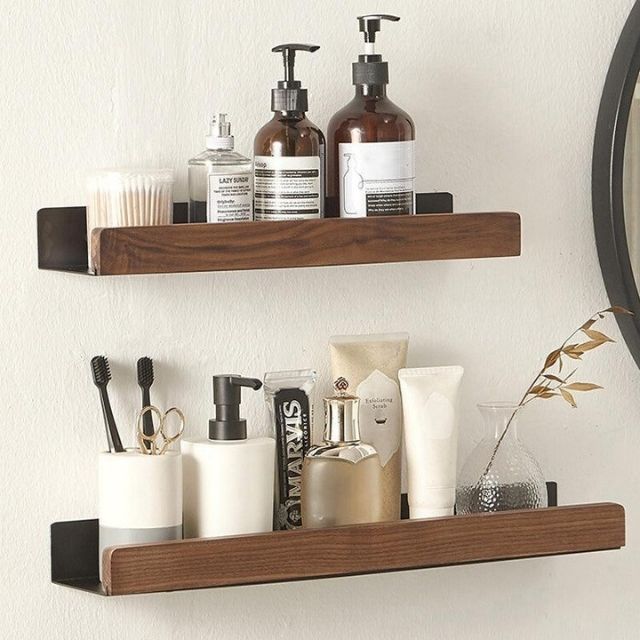 Easy Install Wooden Bathroom Storage Shelves - Halri