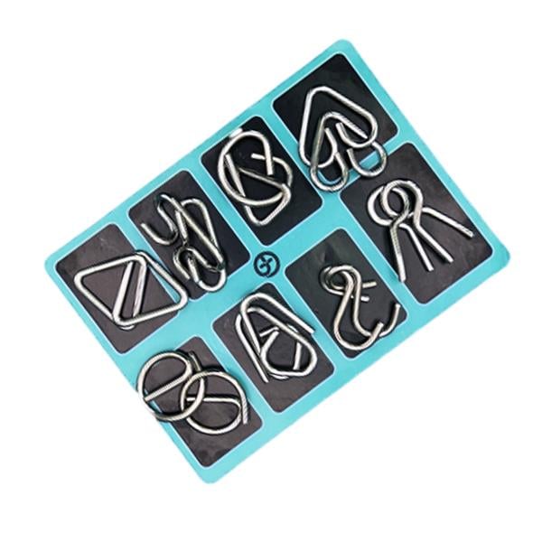 Challenging Metal Brain Teaser Ring Puzzle Toy