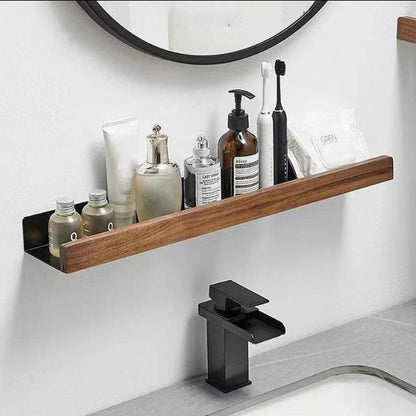Easy Install Wooden Bathroom Storage Shelf
