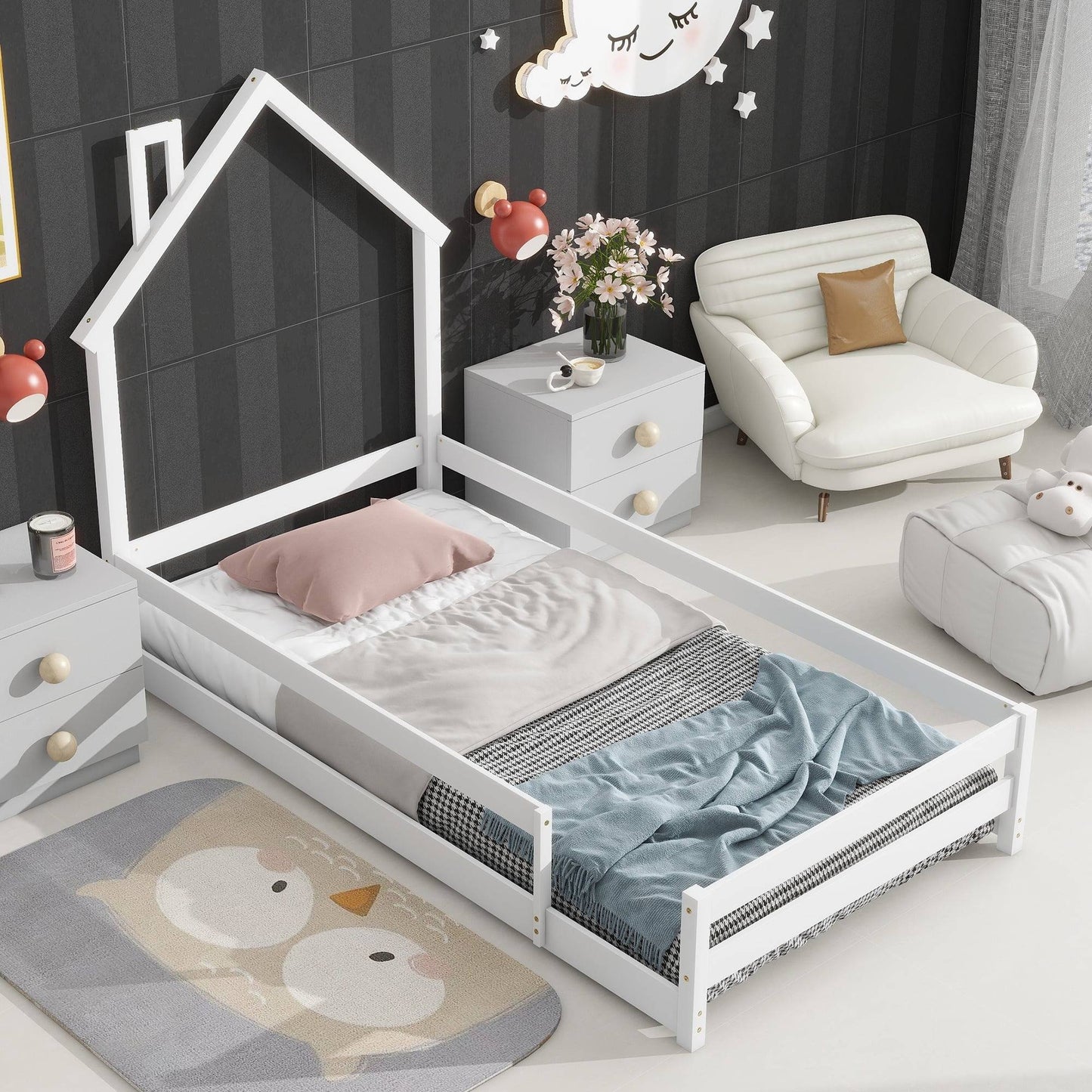 Low Profile Twin Size Mattress Bed