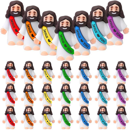 Small Christian Jesus Figurine with Love Message - Halri