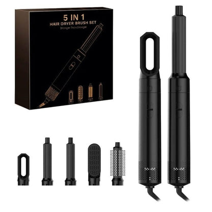 Multifunctional Hair Styler with Curler and Brush Attachments
