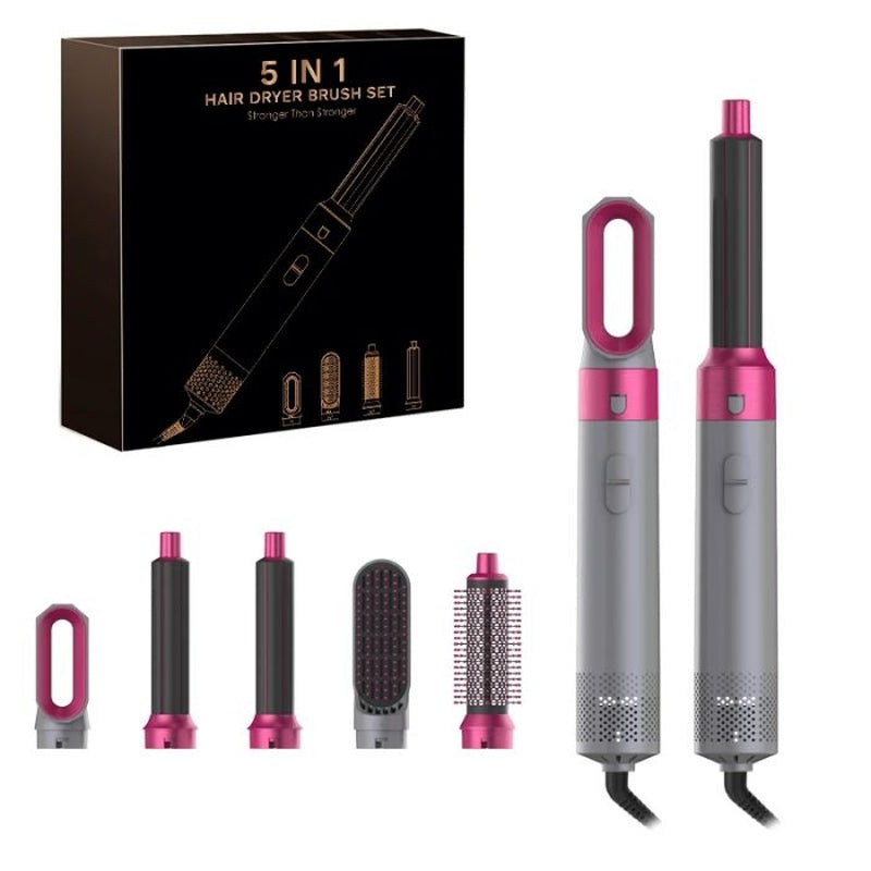 Multifunctional Hair Styler with Curler and Brush Attachments