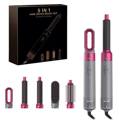 Multifunctional Hair Styler with Curler and Brush Attachments