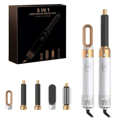 Multifunctional Hair Styler with Curler and Brush Attachments