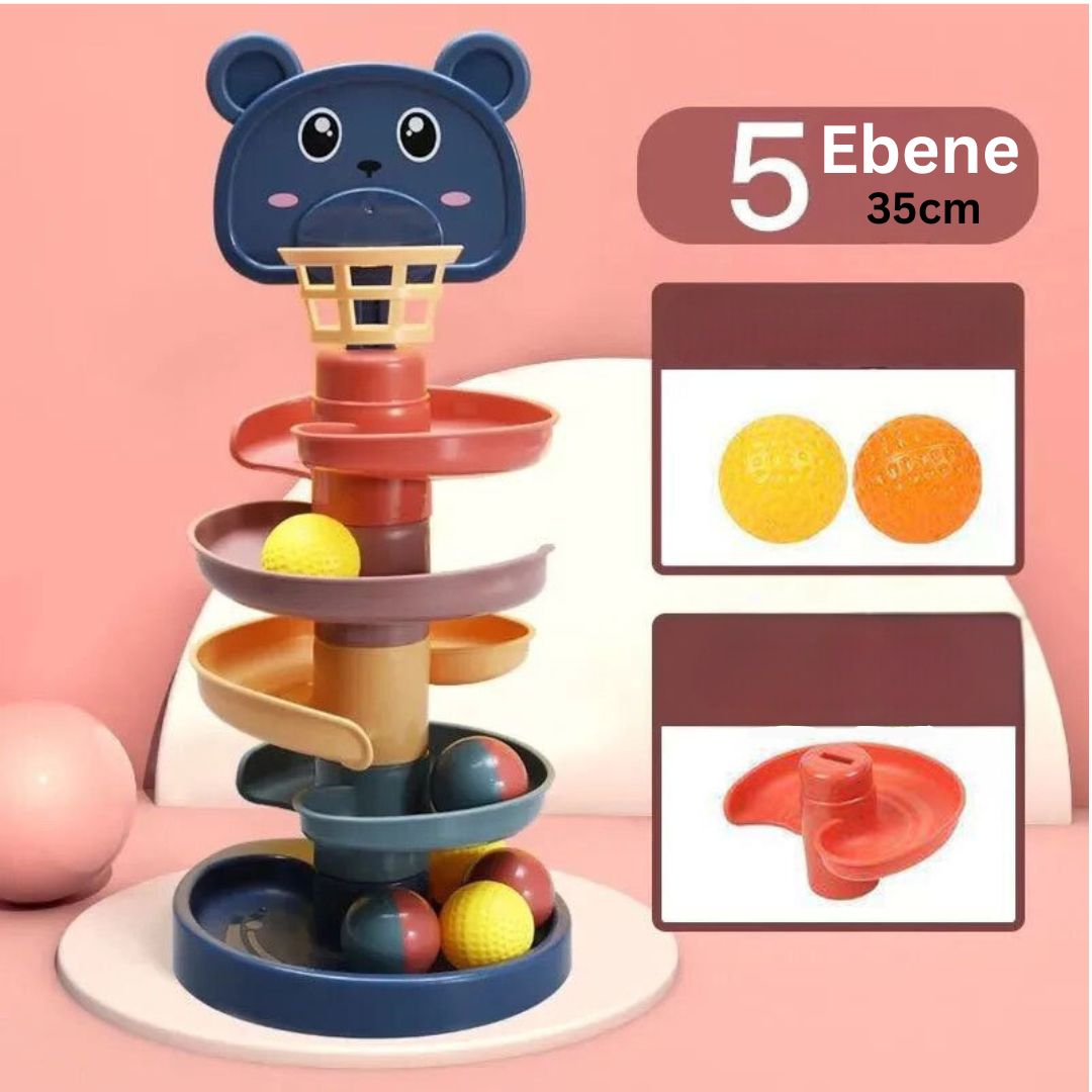 Colorful Kids Wooden Ball Stacker Toy - Halri