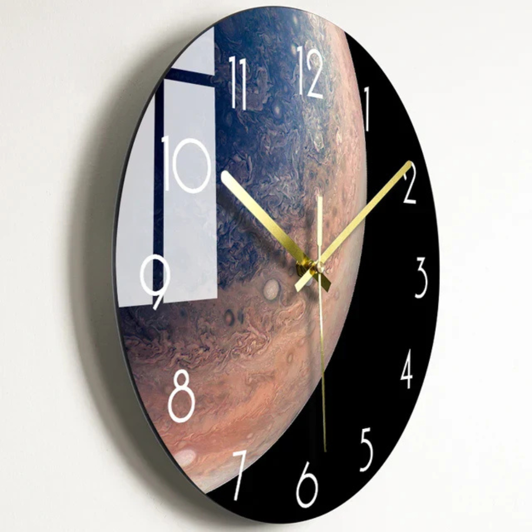 Big Round Glass Wall Clock with Classic Style