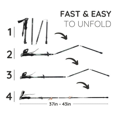 Compact Folding Trekking Walking Stick