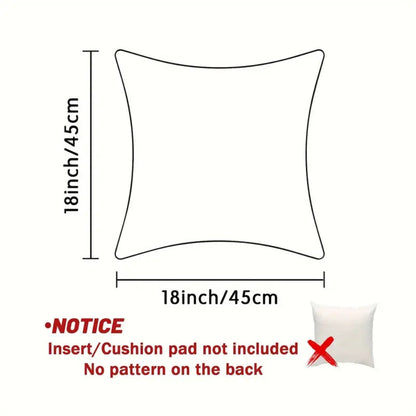 Luxury Red Holiday Pillow Cover Santa & Reindeer Pattern