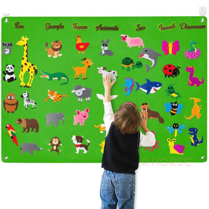 Colorful Animal Felt Learning Board