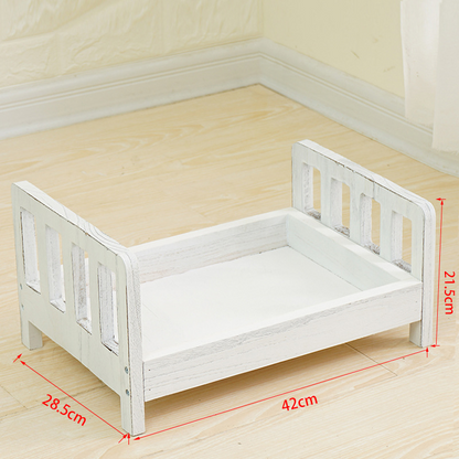 Rustic Wooden Baby Photo Bed Prop