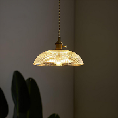 Simple Vintage Glass Floral Hanging Lamp - Halri