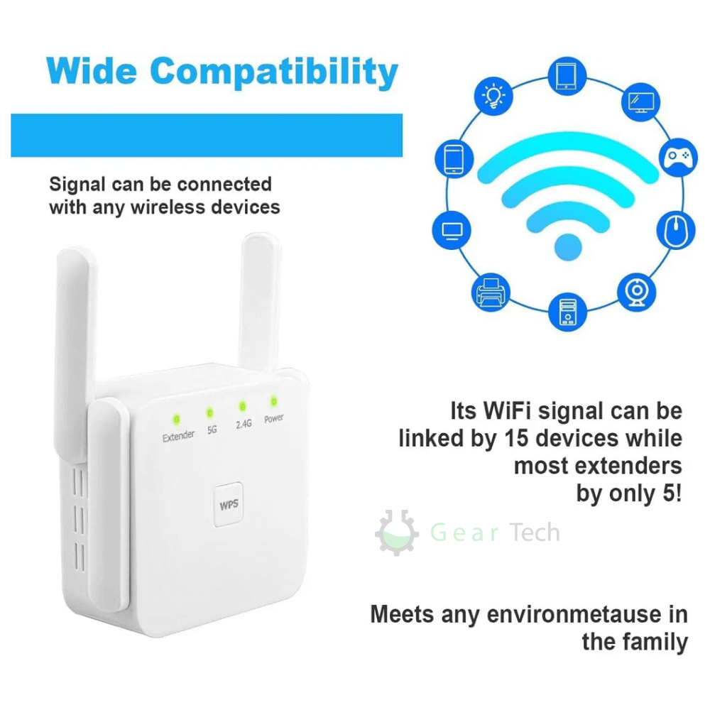 Fast WiFi Range Extender Strong Home Network Booster