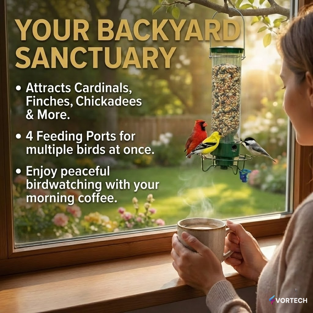 Squirrel Proof Bird Feeder with Weight Activated Protection