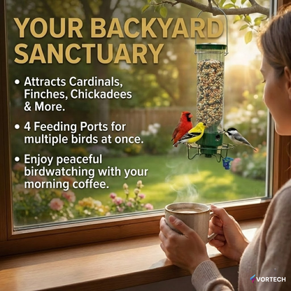 Squirrel Proof Bird Feeder with Weight Activated Protection