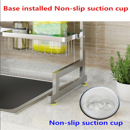 Space Saving Stainless Steel Sink Dish Rack Organizer