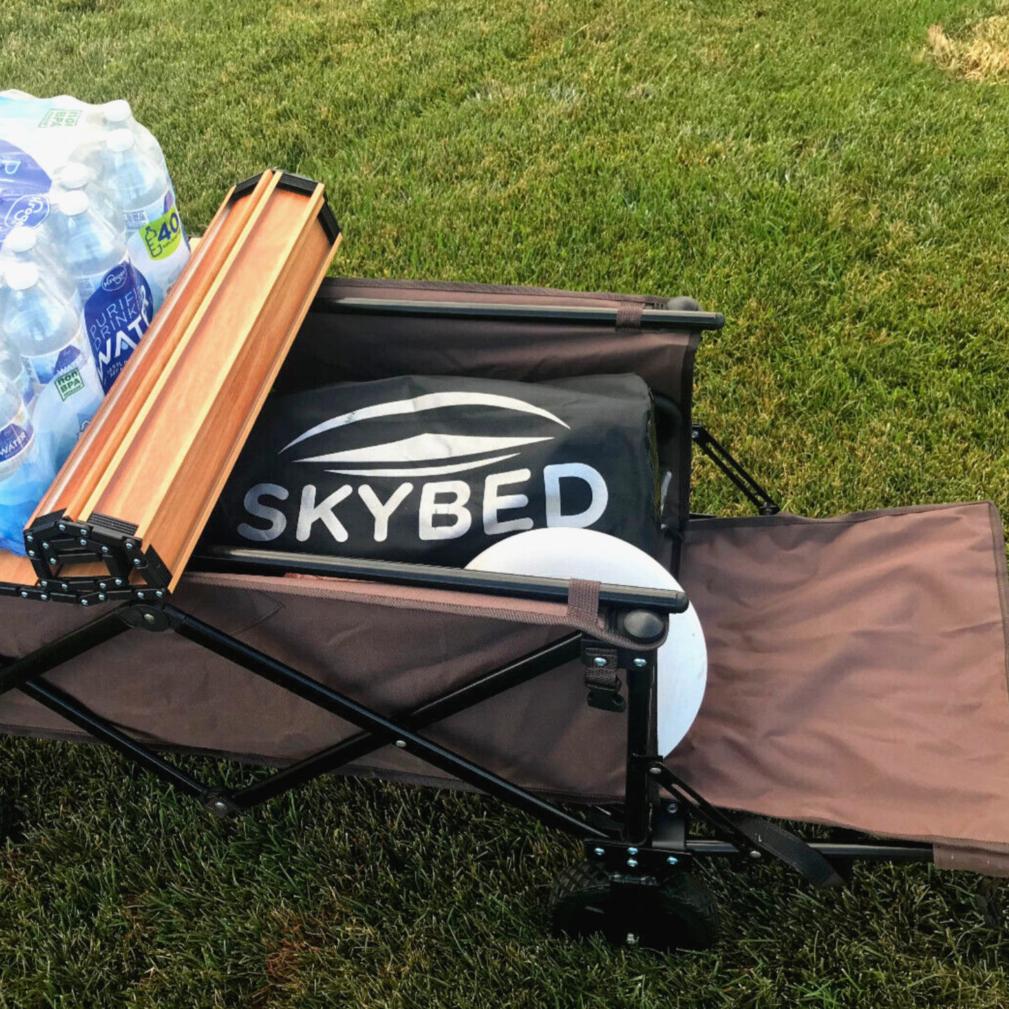 Folding Garden Utility Yard Cart with Wheels