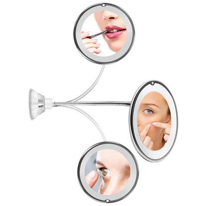 Portable LED Illuminated 10x Makeup Mirror