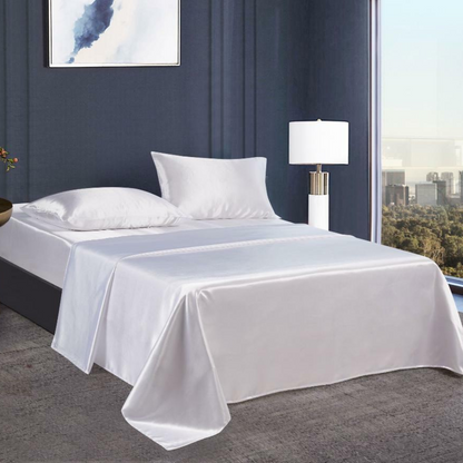 Soft Smooth Breathable Satin Bed Sheet Set