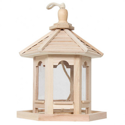 Clear Wood Home Bird Feeder