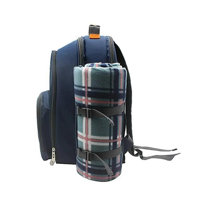 Outdoor Insulated Backpack Picnic Kit for 4