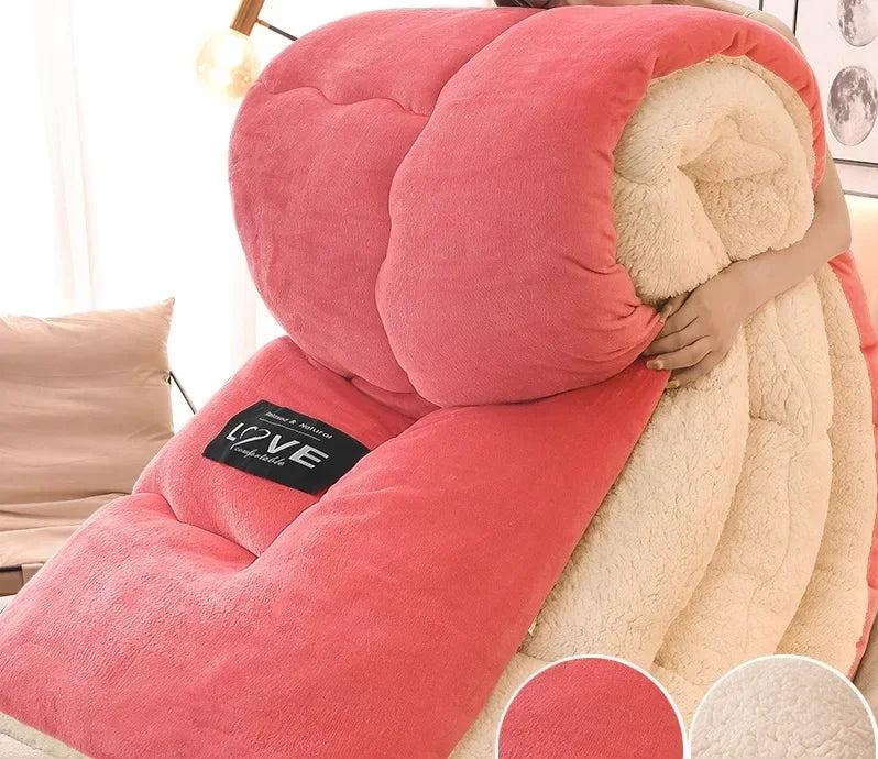 Soft Plush Double Layer Winter Throw Blanket