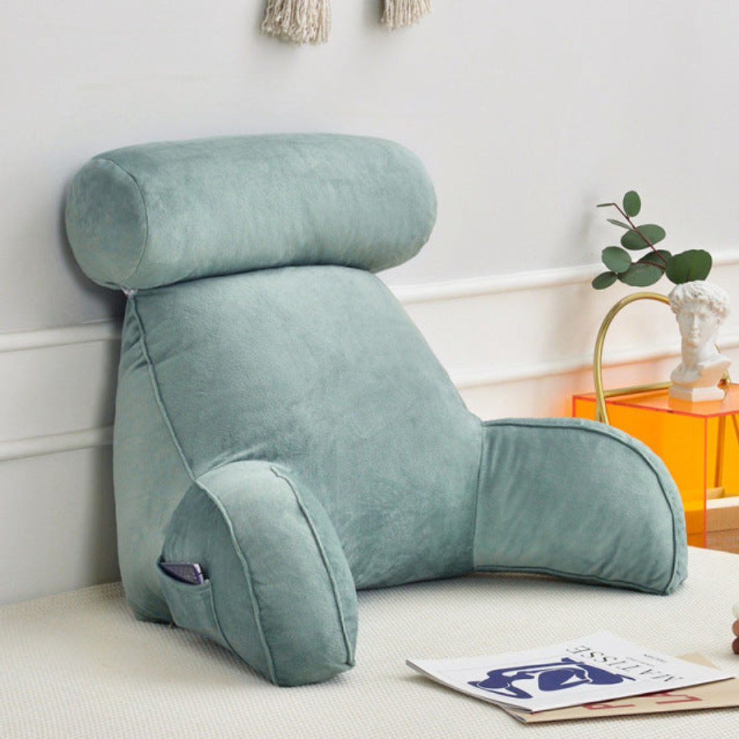 Comfortable Support Pillow with Arms and Adjustable Headrest