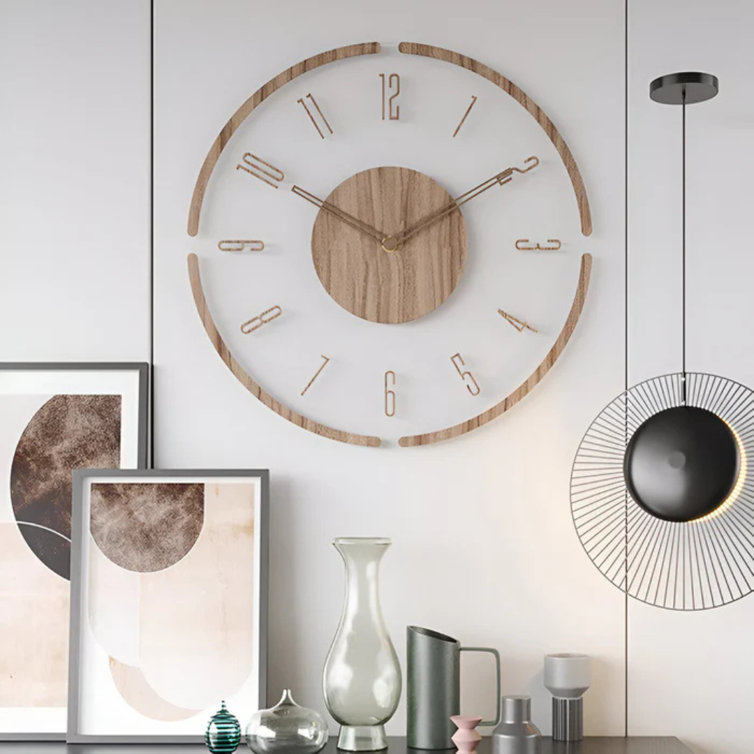 Stylish Wooden Wall Clock 30cm for Home Decor