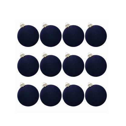 Luxurious Velvet Christmas Tree Decorations 12 Pack