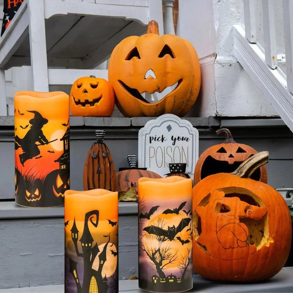 Spooky Battery Operated Candle Set - Halri