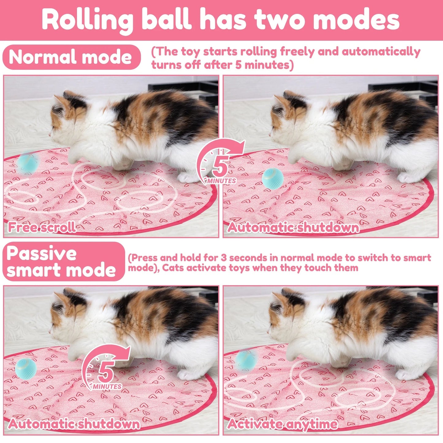 Fun Cat Play Toy with Interactive Ball