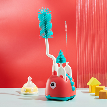 Soft Baby Bottle Cleaner Brush Set with Storage