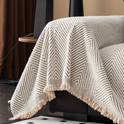 Stylish Herringbone Sofa Protector Waterproof Fabric Cover