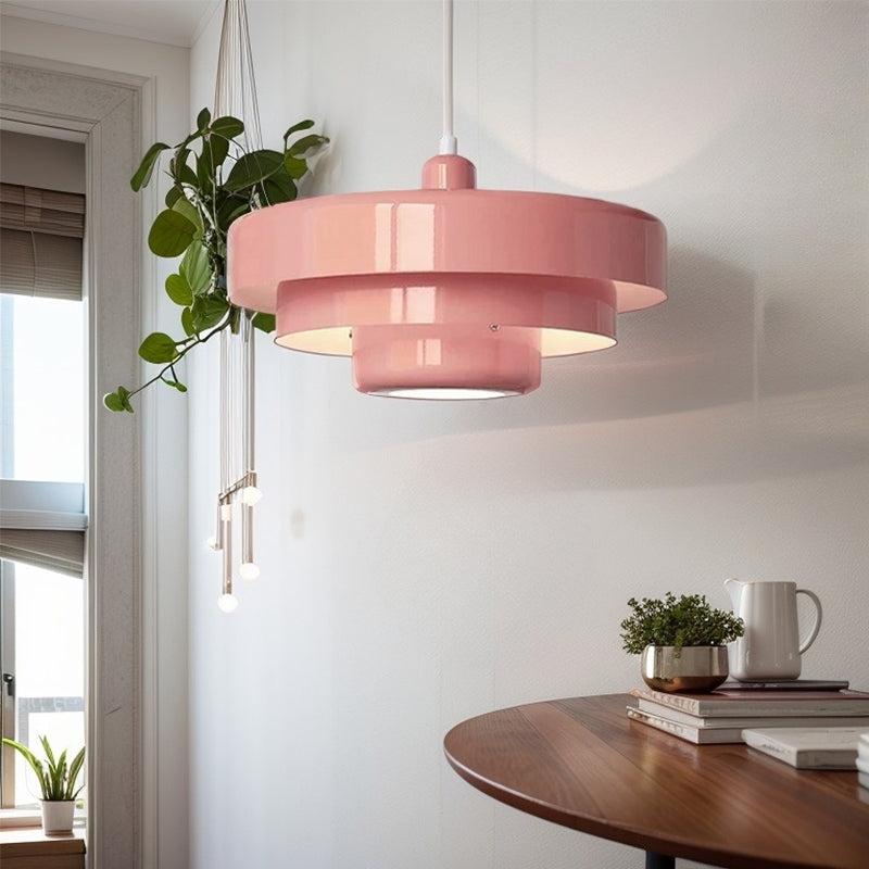 Vintage Industrial Three Level Metal Pendant Lamp - Halri