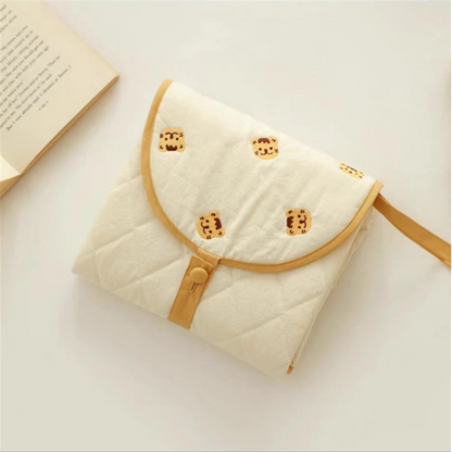 Portable Baby Changing Pad with Cute Bear Design