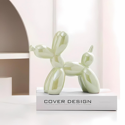 Colorful Ceramic Dog Figurine Ornament