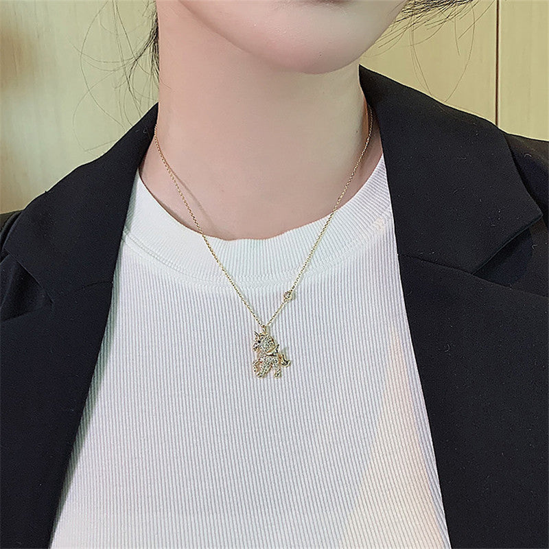 Lovely Unicorn Pendant Necklace - Halri