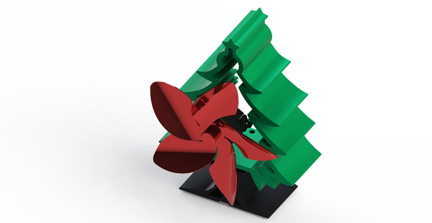Efficient 5 Blade Wood Stove Fan - Halri