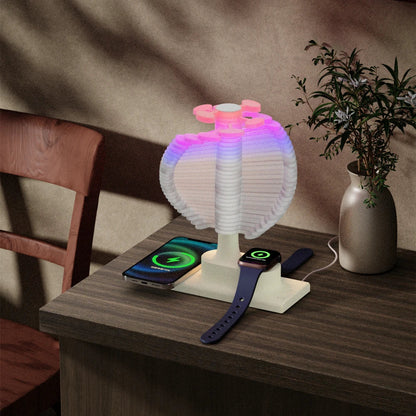 Stylish Spiral Desk Lamp with Built-in Wireless Charger - Halri