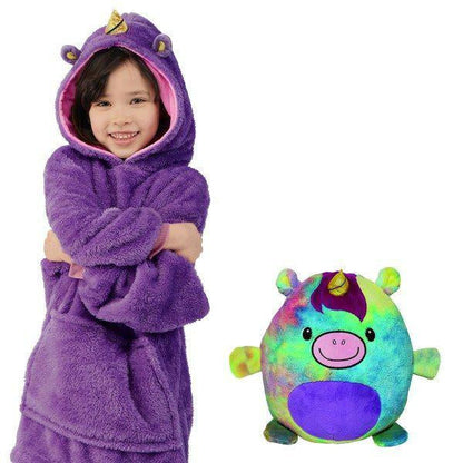 Soft Plush Kids Hoodie Teddy Bear Cushion Toy - Halri