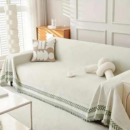 Stylish Sofa Throw Blanket with Fringe
