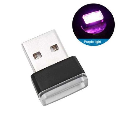 Compact Car Interior LED Ambient Light USB Plug