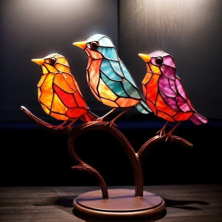 Glarefusion Chic Acrylic Painted Bird Table Decoration