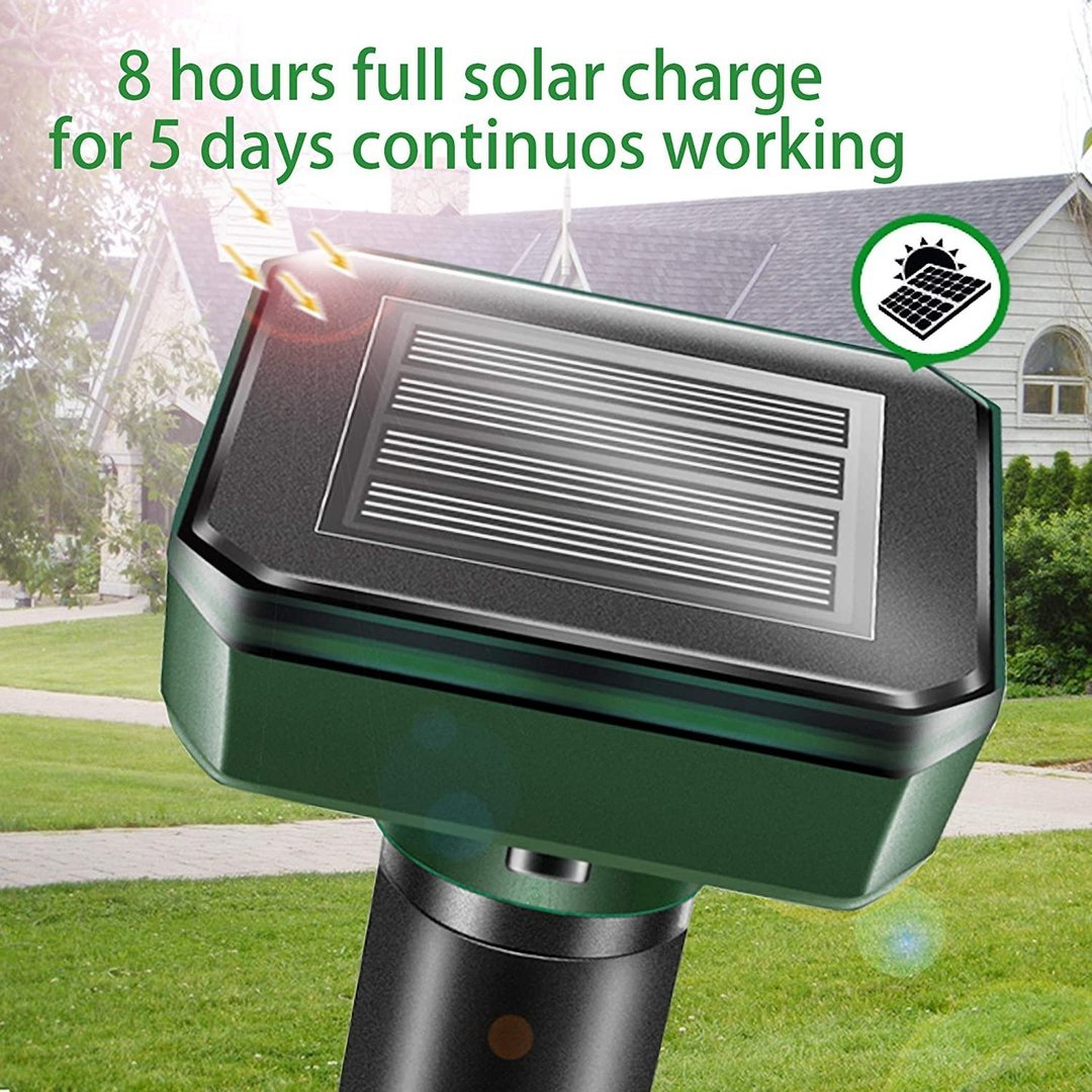 Outdoor Solar Powered Rodent Repellent Stakes Set